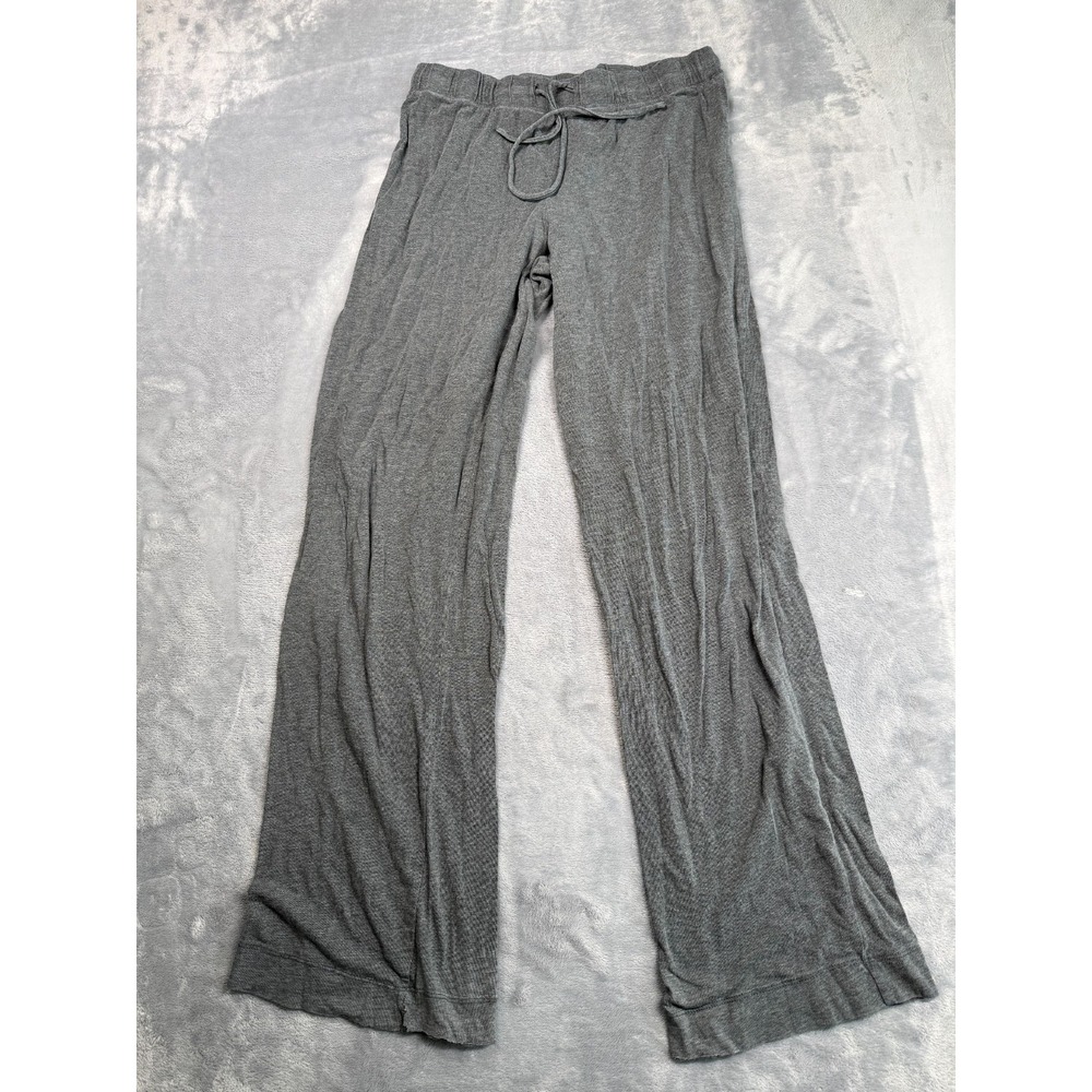 Live Love Dream Lounge Pants Womens M Heather Gray Drawstring Cotton High Rise